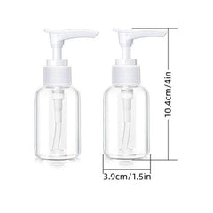4Pcs 50ml Travel Bottles Pump Foamer Lotion Dispenser Clear Plastic Mini