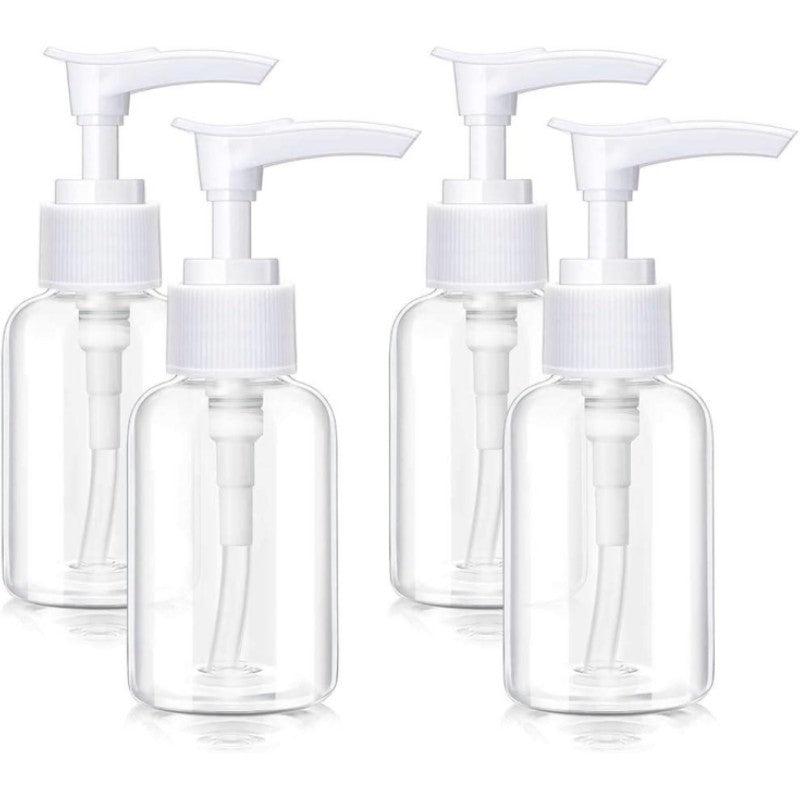 4Pcs 50ml Travel Bottles Pump Foamer Lotion Dispenser Clear Plastic Mini