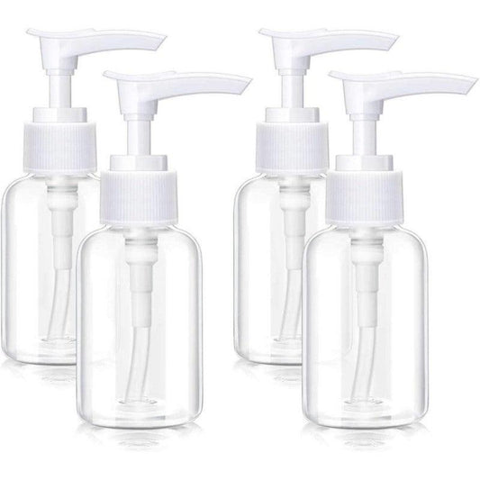 4Pcs 50ml Travel Bottles Pump Foamer Lotion Dispenser Clear Plastic Mini