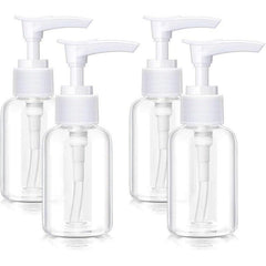 4Pcs 50ml Travel Bottles Pump Foamer Lotion Dispenser Clear Plastic Mini
