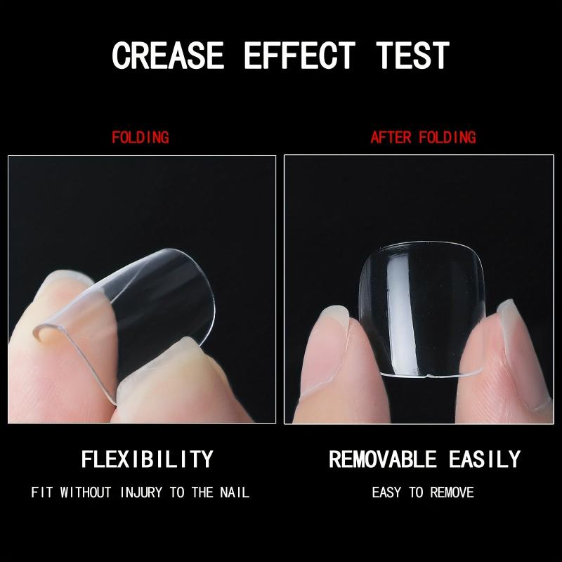 240pcs Clear Press On Toenails Soft Gel Full Cover Toe Nail Tips
