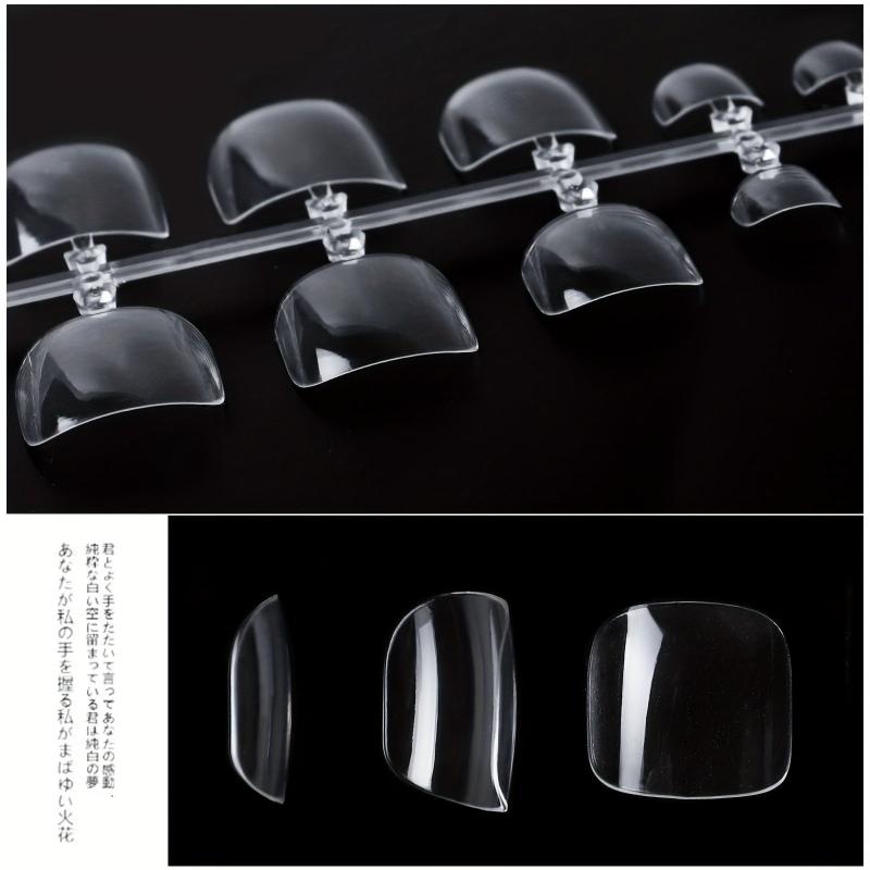 240pcs Clear Press On Toenails Soft Gel Full Cover Toe Nail Tips