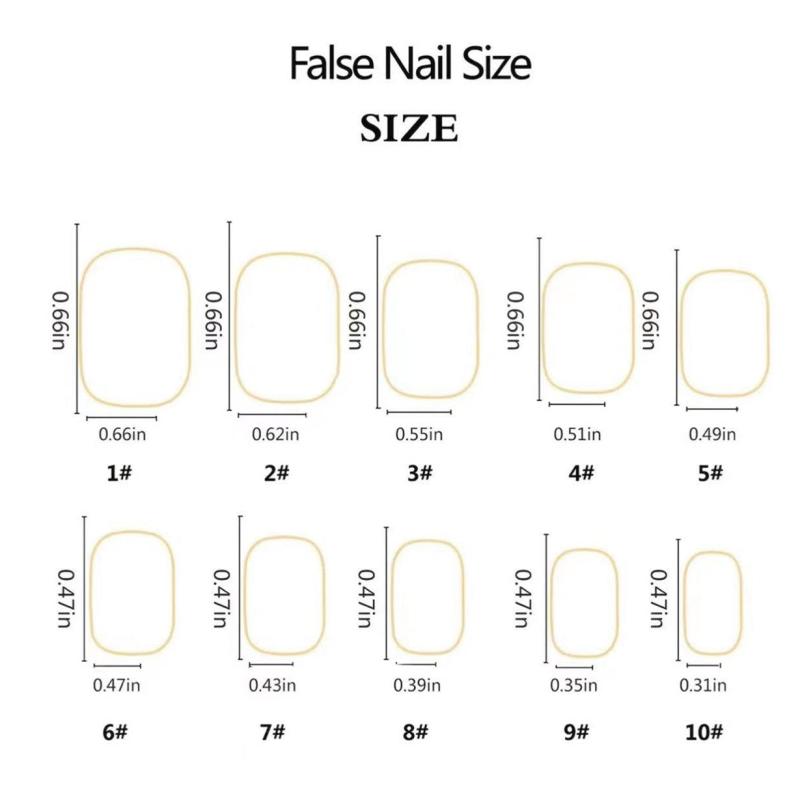 Colorful Squoval Press On Nails for Women and Girls