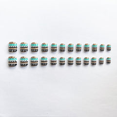 Colorful Squoval Press On Nails for Women and Girls