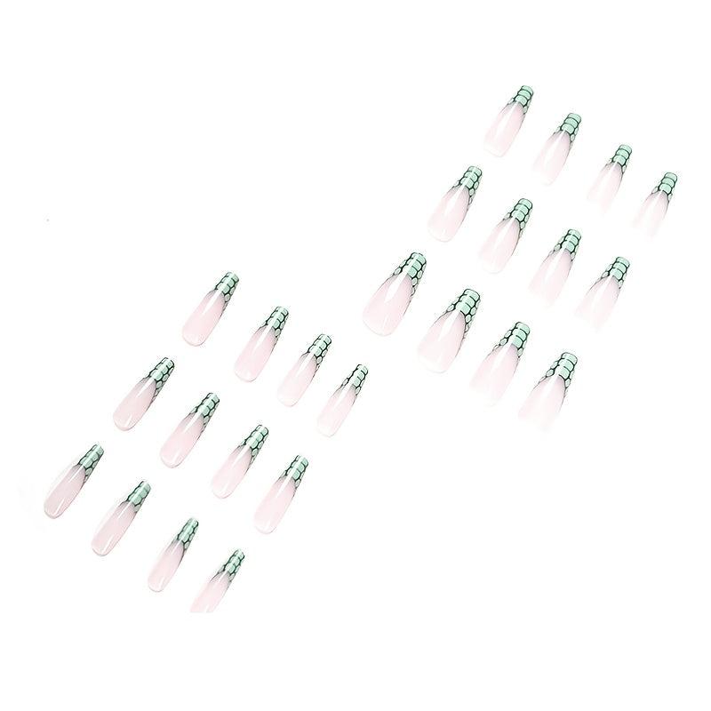24 pcs St Patrick's Press On Nails Short Acrylic Nails with Coffin