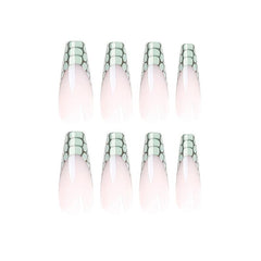 24 pcs St Patrick's Press On Nails Short Acrylic Nails with Coffin
