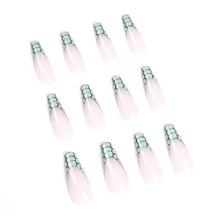 24 pcs St Patrick's Press On Nails Short Acrylic Nails with Coffin