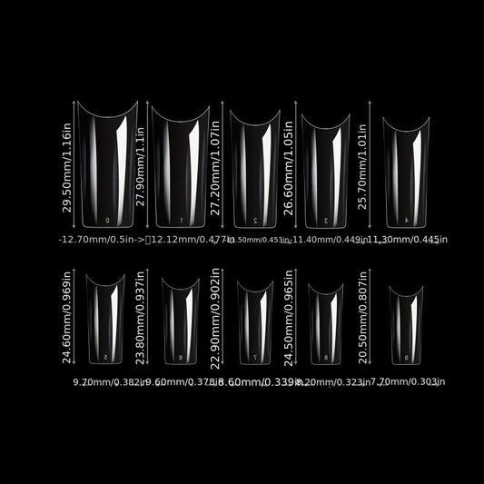 500pcs Soft Gel Nail Tips Long Ballerina Shape False Nail Tips for Manicure DIY