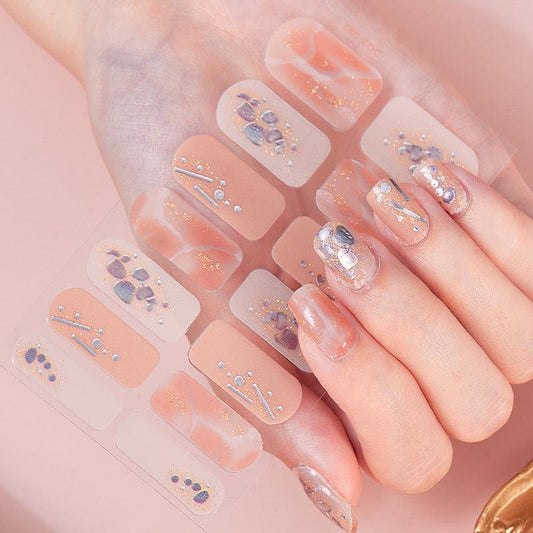 Glitter Laser Nail Polish Strips - Self Adhesive Nail Art Decal