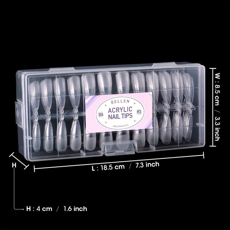 Pre Shaped False Nail Tips - Square Coffin Almond Stiletto