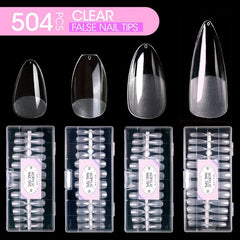 Pre Shaped False Nail Tips - Square Coffin Almond Stiletto