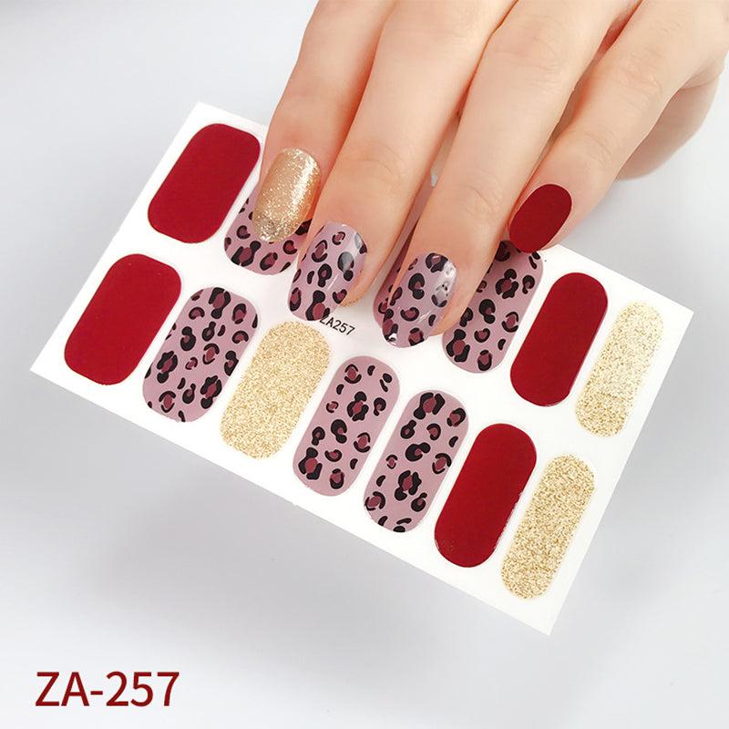 Leopard Print Nail Sticker Flash Patch Nail Paste
