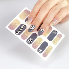 Leopard Print Nail Sticker Flash Patch Nail Paste