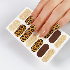 Leopard Print Nail Sticker Flash Patch Nail Paste