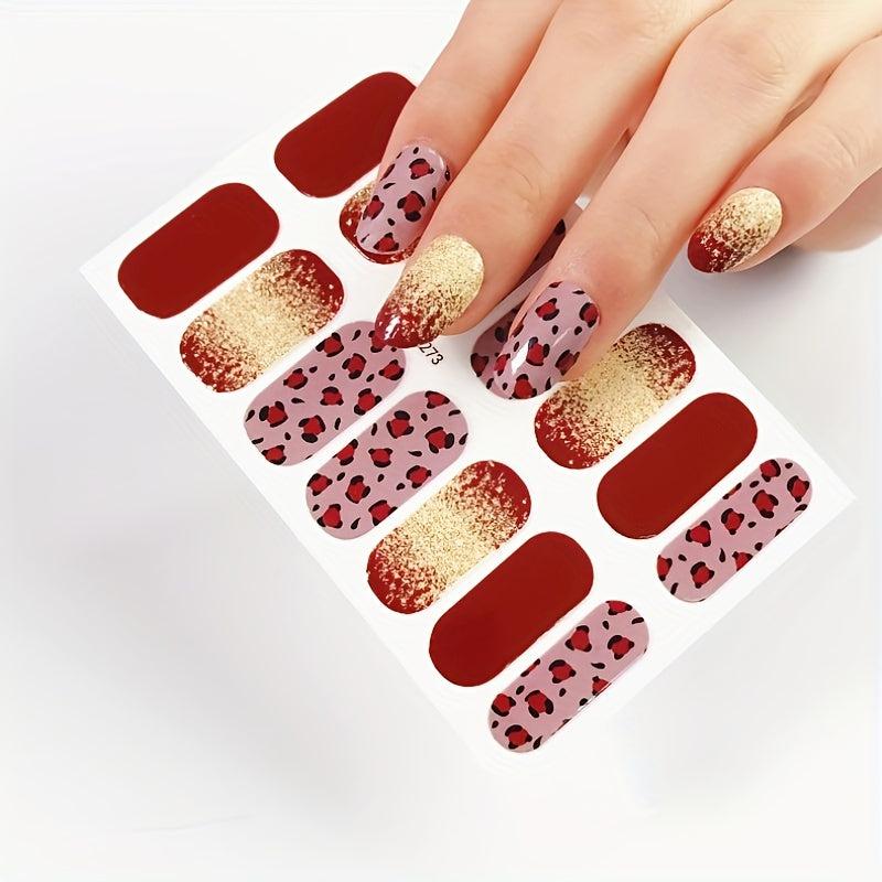 Leopard Print Nail Sticker Flash Patch Nail Paste
