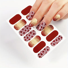 Leopard Print Nail Sticker Flash Patch Nail Paste