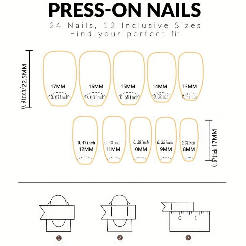 Classic Red Nude Oval Press On Nails Short Length Easy to Apply