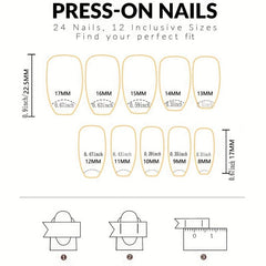 Classic Red Nude Oval Press On Nails Short Length Easy to Apply
