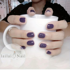 Classic Red Nude Oval Press On Nails Short Length Easy to Apply