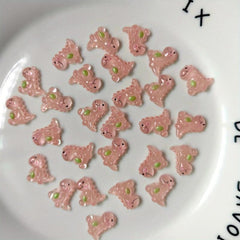 100pcs Luminous Dinosaur Nail Charms Resin Nail Art Jewelry