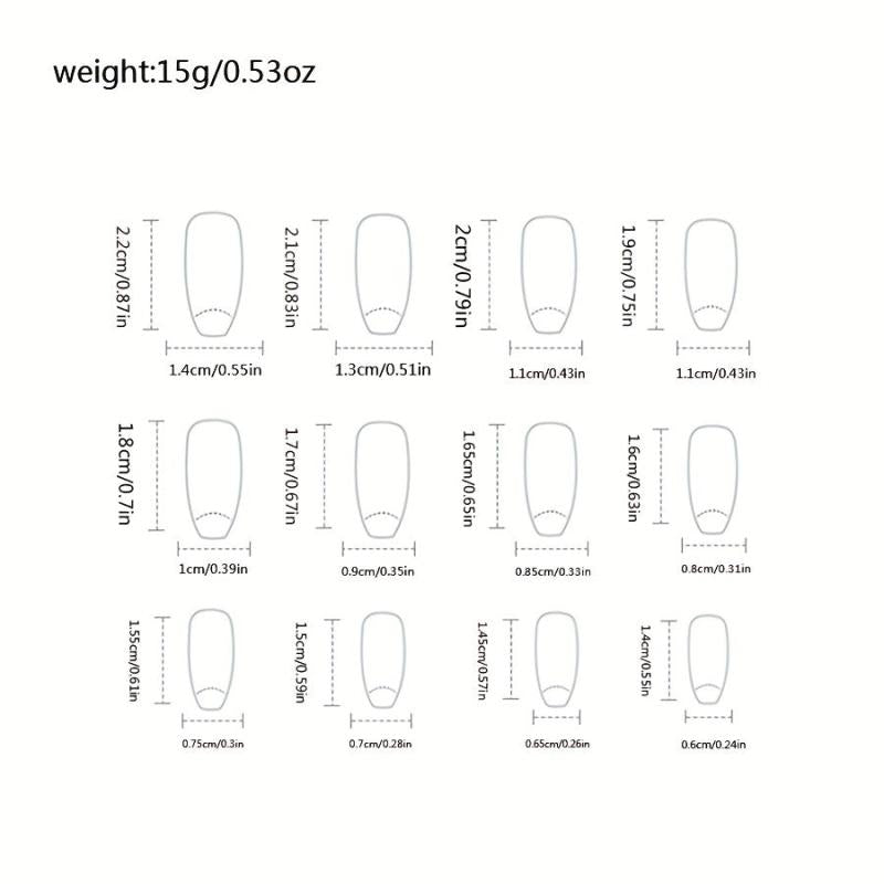 24pcs Gradient Nail Patches for Stylish Nail Art
