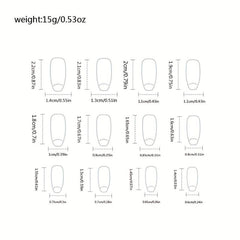 24pcs Gradient Nail Patches for Stylish Nail Art