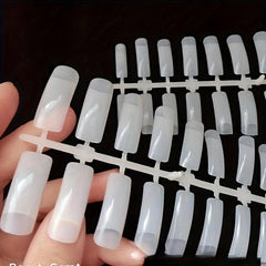 100pcs Soft Gel Nail Tips Medium Square Shaped False Nail Tips