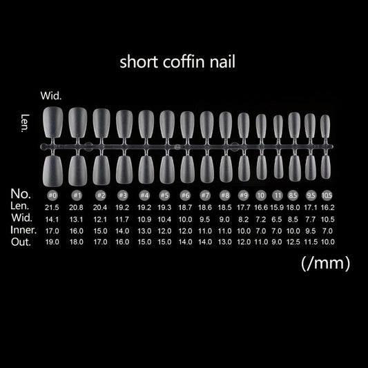 120pcs Matte Almond Coffin False Nail Tips with Toenail Tips