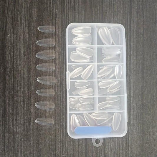 120 Clear Almond-Shaped Gel Nail Tips