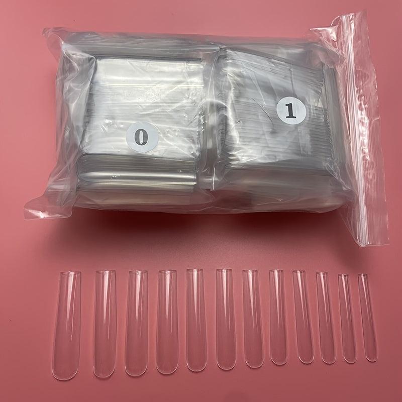 Clear Acrylic Nail Tips XL Coffin Shape False Nails