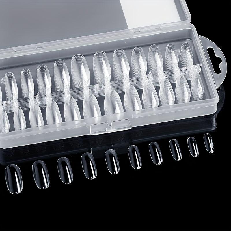Soft Gel Nail Tips Clear Acrylic Nail Tips Pre-shaped False Nail Tips