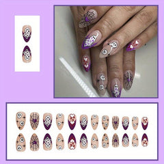 Halloween Press On Nails 72pcs Ghost Pumpkin
