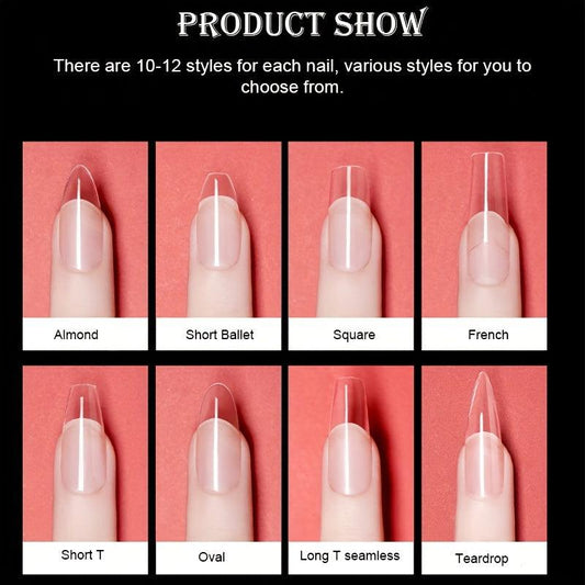Soft Gel Nail Tips Clear Acrylic Nail Tips Medium Almond Shaped False Nail Tips