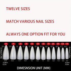 120pcs Long Stiletto Gel Nail Tips for Nail Extension