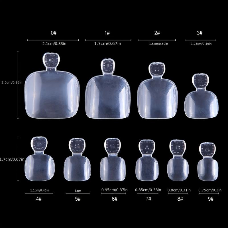 500 Pcs Short Oval Toenail Tips Clear False Toenail Tips Short Artificial Tips