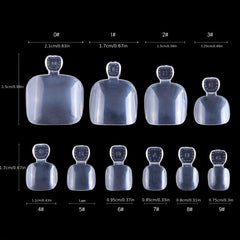 500 Pcs Short Oval Toenail Tips Clear False Toenail Tips Short Artificial Tips