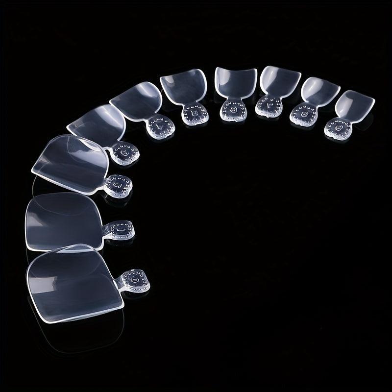 500 Pcs Short Oval Toenail Tips Clear False Toenail Tips Short Artificial Tips