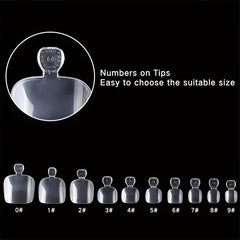 500 Pcs Short Oval Toenail Tips Clear False Toenail Tips Short Artificial Tips