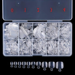 500 Pcs Short Oval Toenail Tips Clear False Toenail Tips Short Artificial Tips