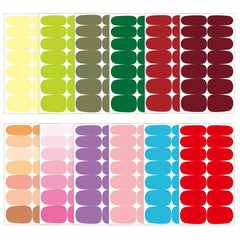 12 Sheets Self Adhesive Nail Decal Strips for DIY Nail