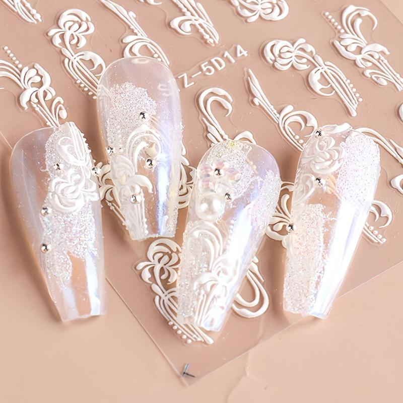 Flower Pattern Nail Art Sticker Wedding Nail Sticker