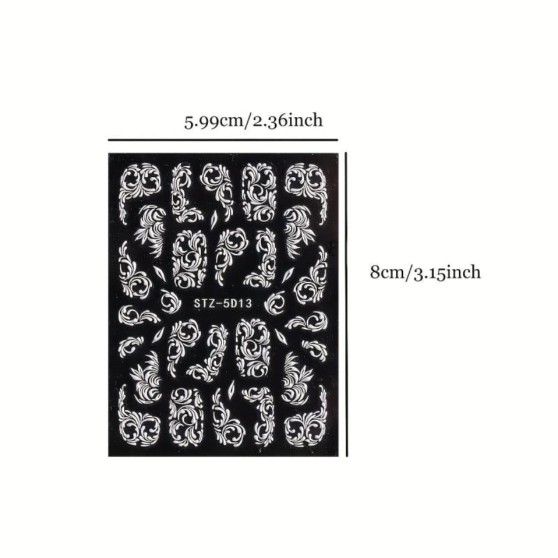 Flower Pattern Nail Art Sticker Wedding Nail Sticker