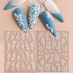 Flower Pattern Nail Art Sticker Wedding Nail Sticker