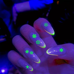 Glow in the Dark 3D Nail Decals DIY Nail Art Stickers for Girls