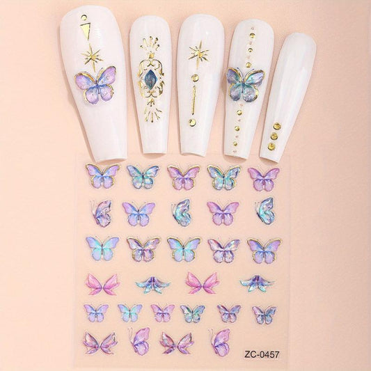 Cartoon Nail Art Stickers Self Adhesive Decals for DIY Nail Decoration