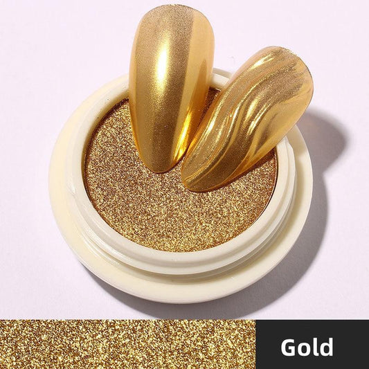 Magic Mirror Powder Silver Rose Mix Laser Nail Art