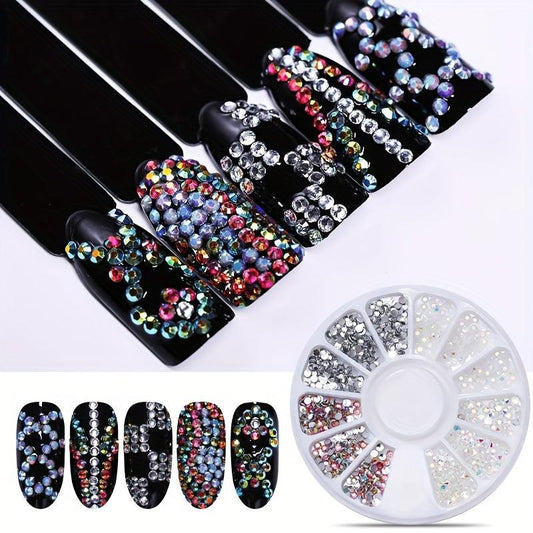 12 Grids Mixed Nail Art Decoration Kit