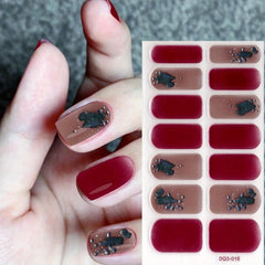 Glitter Sequins Nail Art Polish Stickers Full Wraps