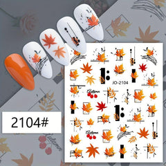 Maple Leaf Nail Art Stickers Self Adhesive Decals for DIY or Salon