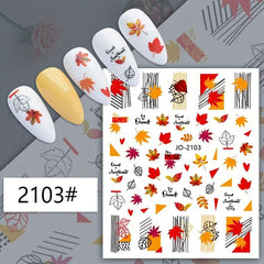 Maple Leaf Nail Art Stickers Self Adhesive Decals for DIY or Salon